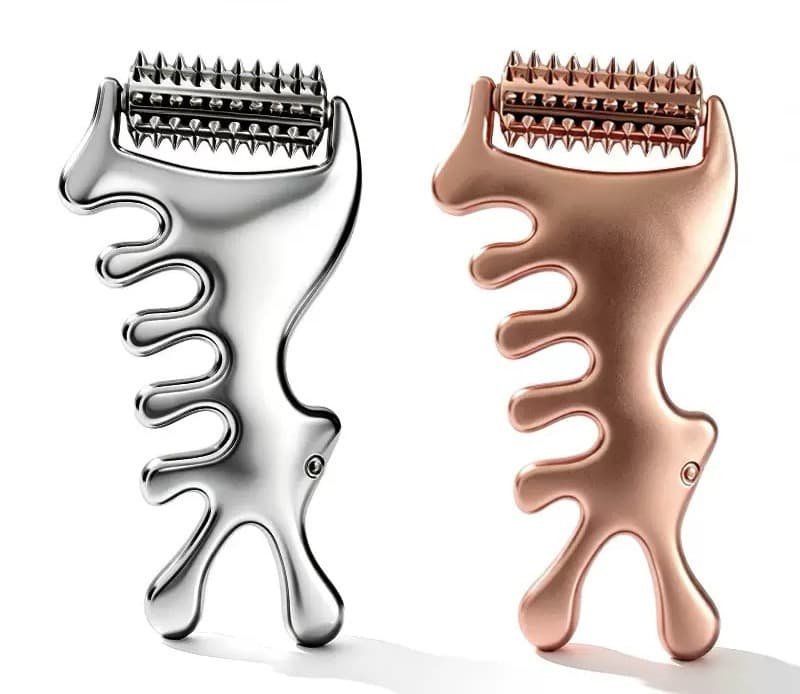 Zinc Alloy Facial Microneedle Derma Roller for Skincare Absorption