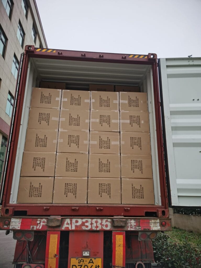 Full container loading of wholesale acupressure mats for ocean shipping export